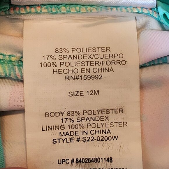 Shelloha Baby Girl Two Piece Swimsuit UPF50+  Size 12 Months - Picture 5 of 5